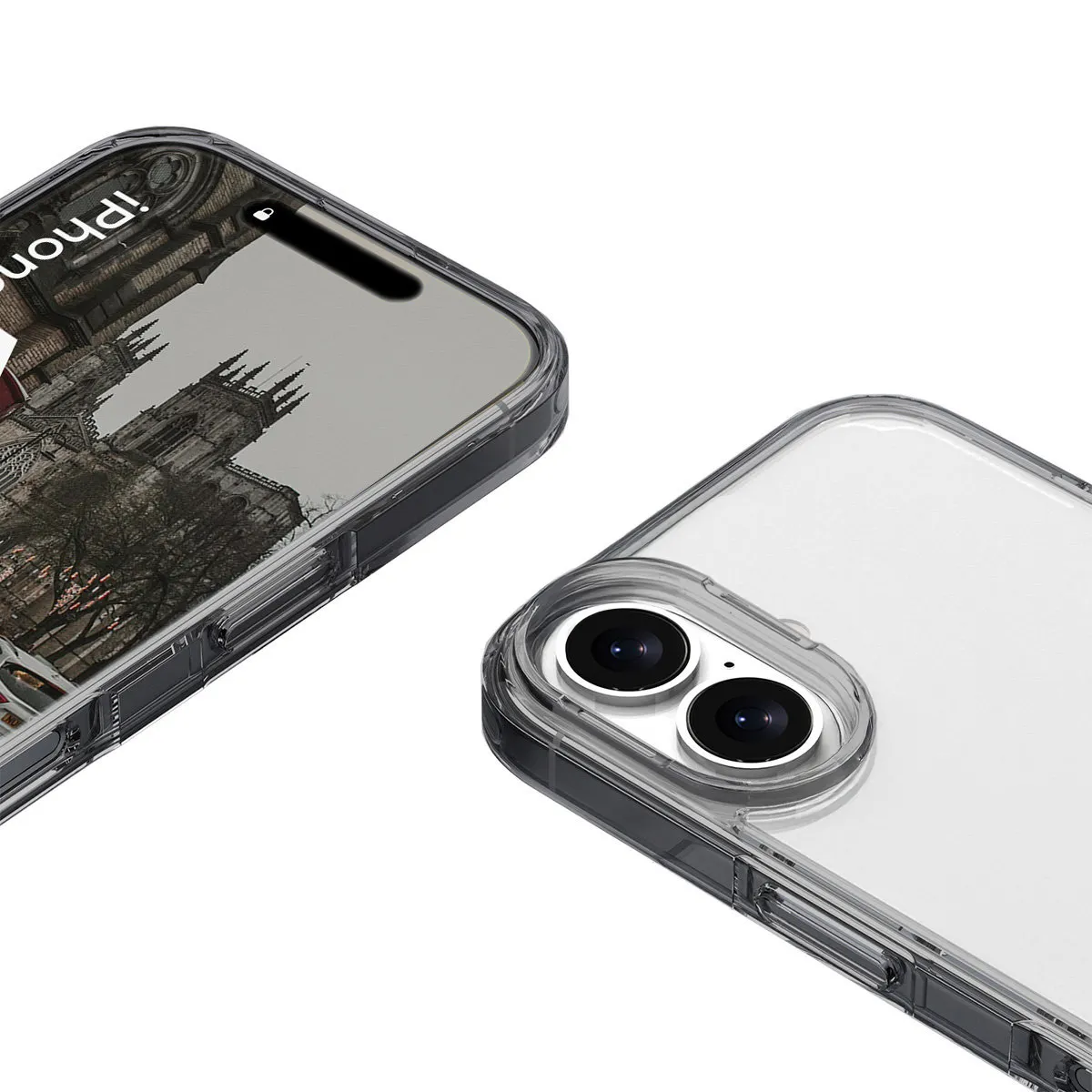 Wzmocnione narożniki i podwyższone ranty ekranu w etui Bizon Case Halo do Apple iPhone 16